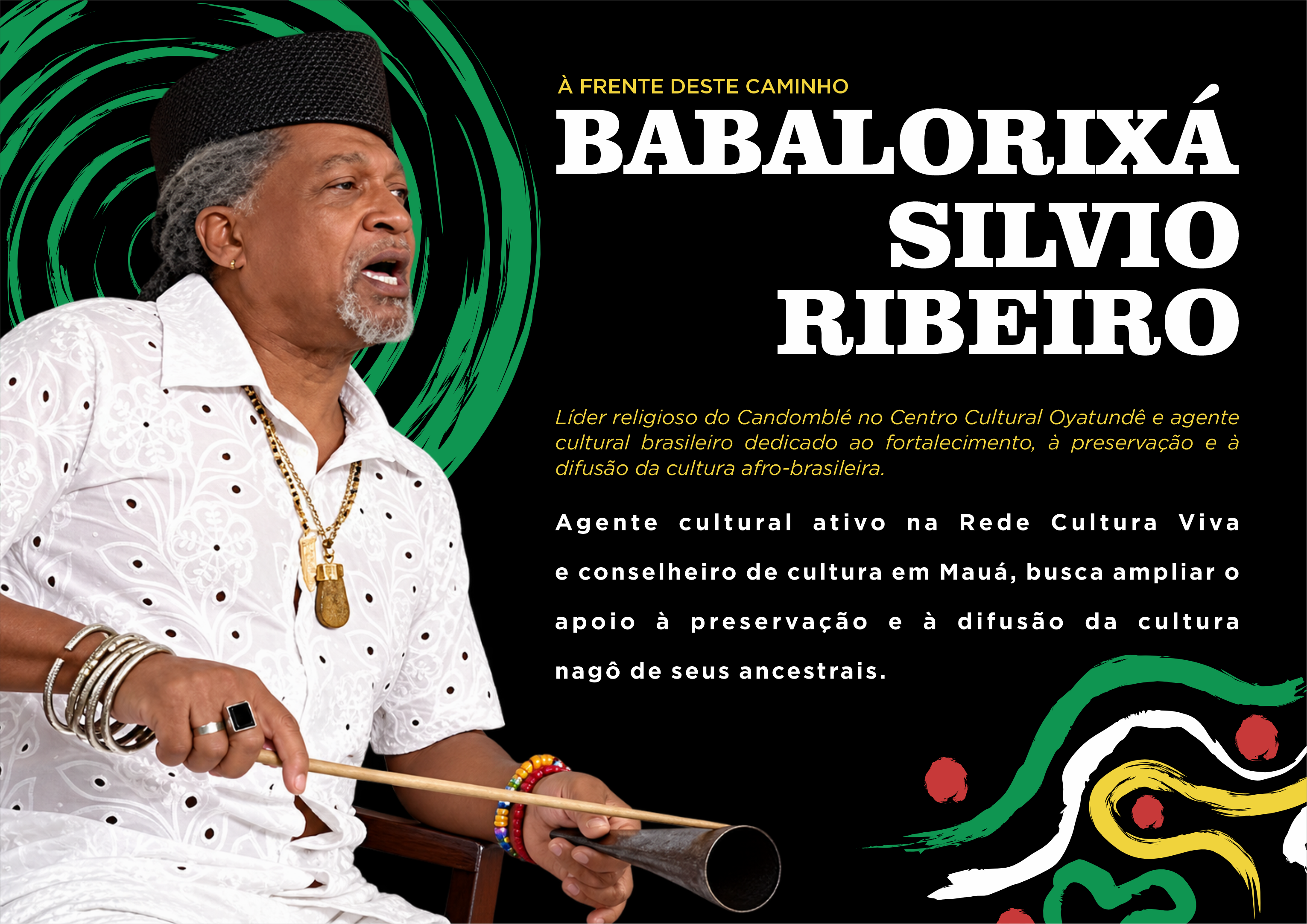 Identidade visual do projeto Onã com Baba Silvio Ribeiro